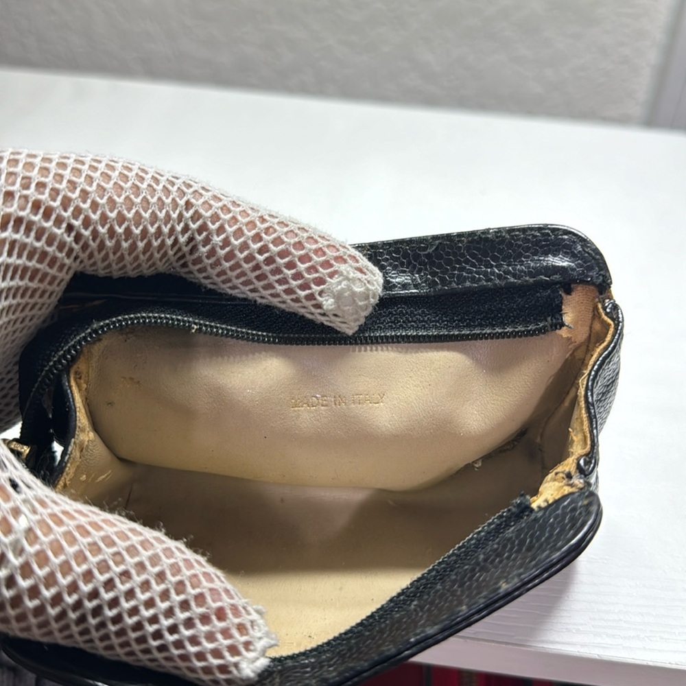 Authentic Chanel Black caviar Leather pouch Wallet - Picture 12 of 16